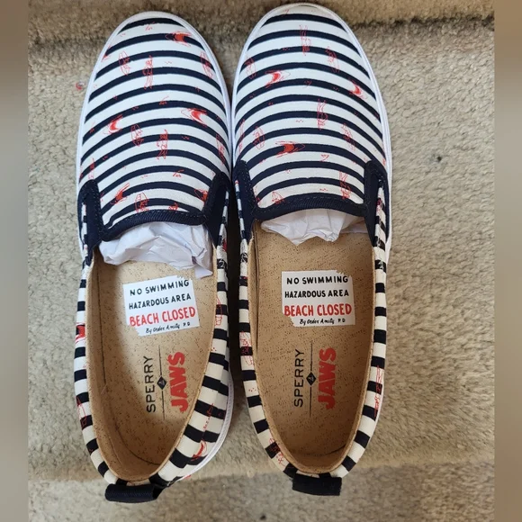 SPERRY×JAWS CREST TWIN GORE STRIPD SLIP ON SNEAKERS! - Picture 2 of 11